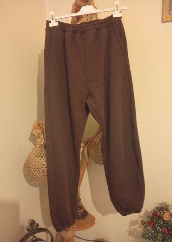 Kahverengi Kadın Rahat Eşofman altı - Görsel 3