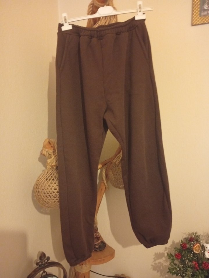 Kahverengi Kadın Rahat Eşofman altı - Görsel 3