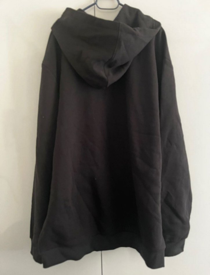 Kadın Siyah Kapüşonlu Salaş Sweatshirt - Görsel 2