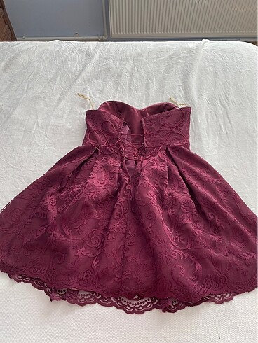 38 Beden bordo Renk ELBİSE