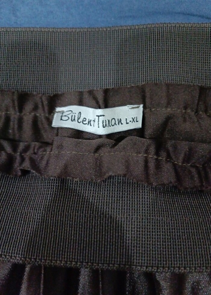 Pileli Kahverengi Etek - Görsel 2