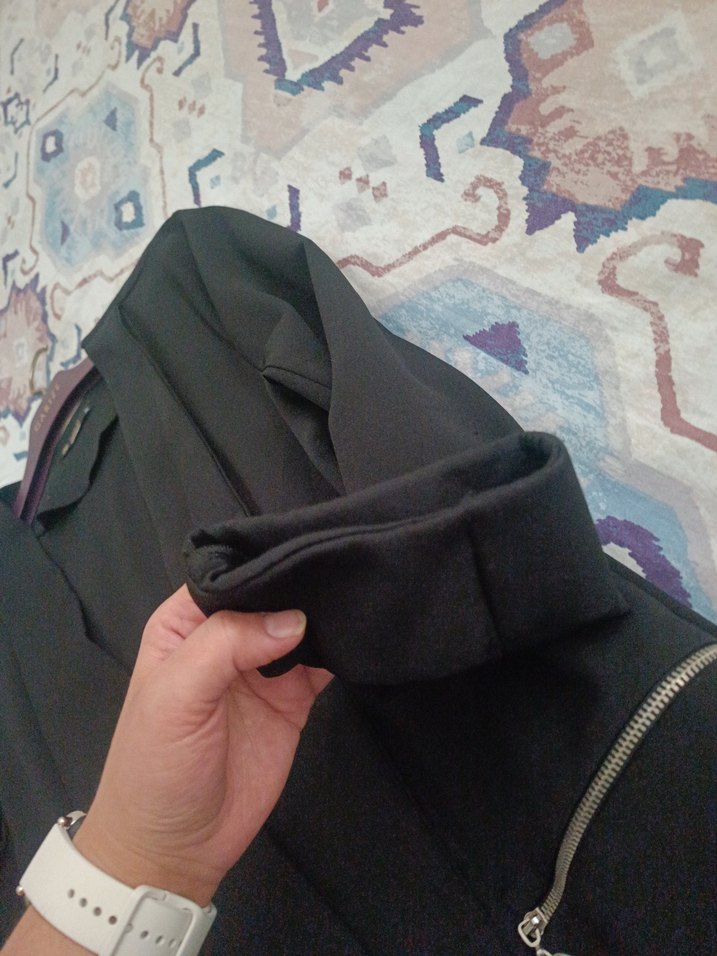 Kadın Siyah Uzun Kollu Ceket - Görsel 4