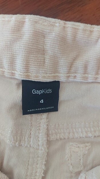 4 Yaş Beden Pudra rengi orjinal GAP 4 yaş kız çocuk kadife pantolon