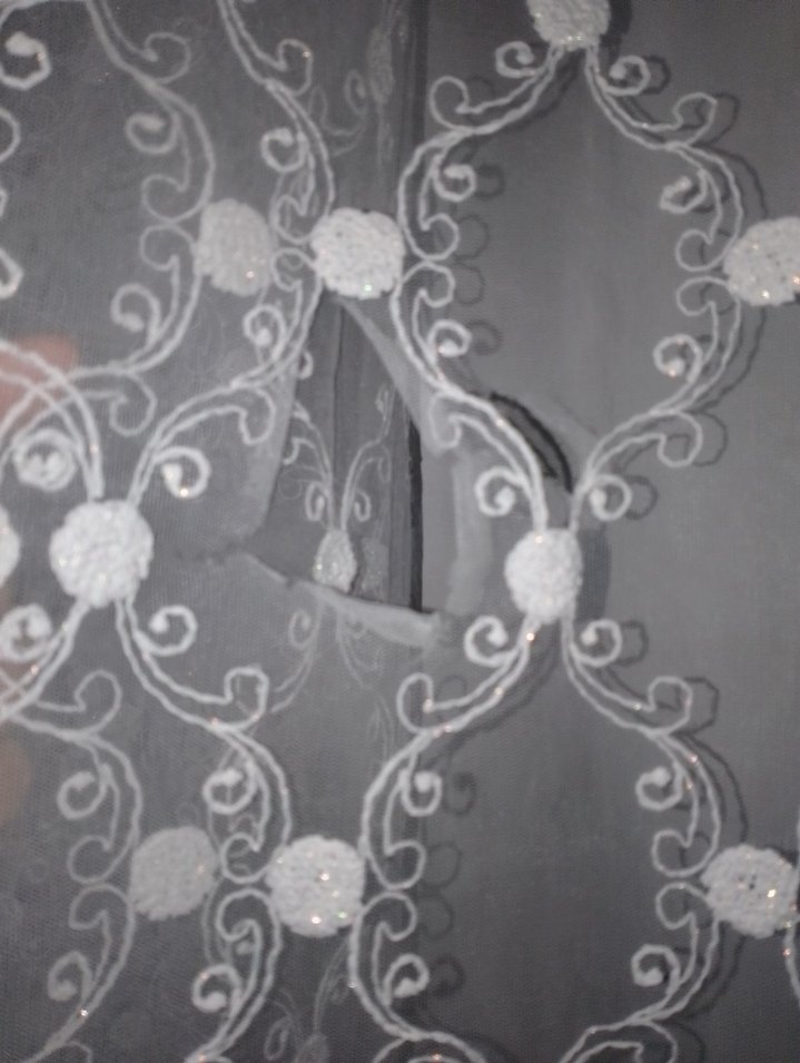 Nakışlı Beyaz krem Perde - Görsel 5