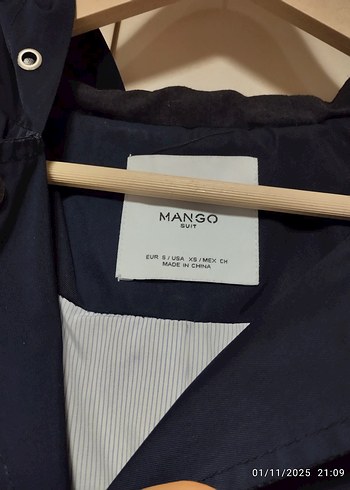 Düğmeli Lacivert Midi Yağmurluk - Görsel 2