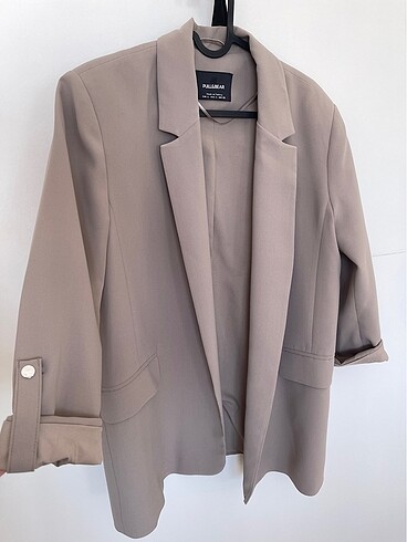 l Beden camel Renk Pull and bear blazer ceket
