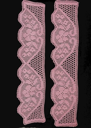 Pembe El Yapımı Dantel kenari