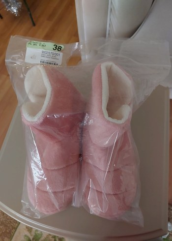 Kızlar için Pembe Sıcak Kürklü Ev Terliği - Görsel 7