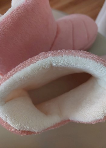 Kızlar için Pembe Sıcak Kürklü Ev Terliği - Görsel 5