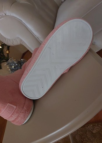 Kızlar için Pembe Sıcak Kürklü Ev Terliği - Görsel 6