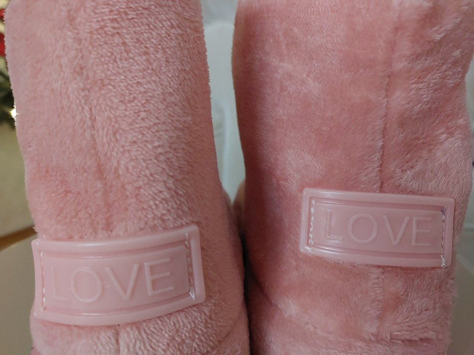 Kızlar için Pembe Sıcak Kürklü Ev Terliği - Görsel 4