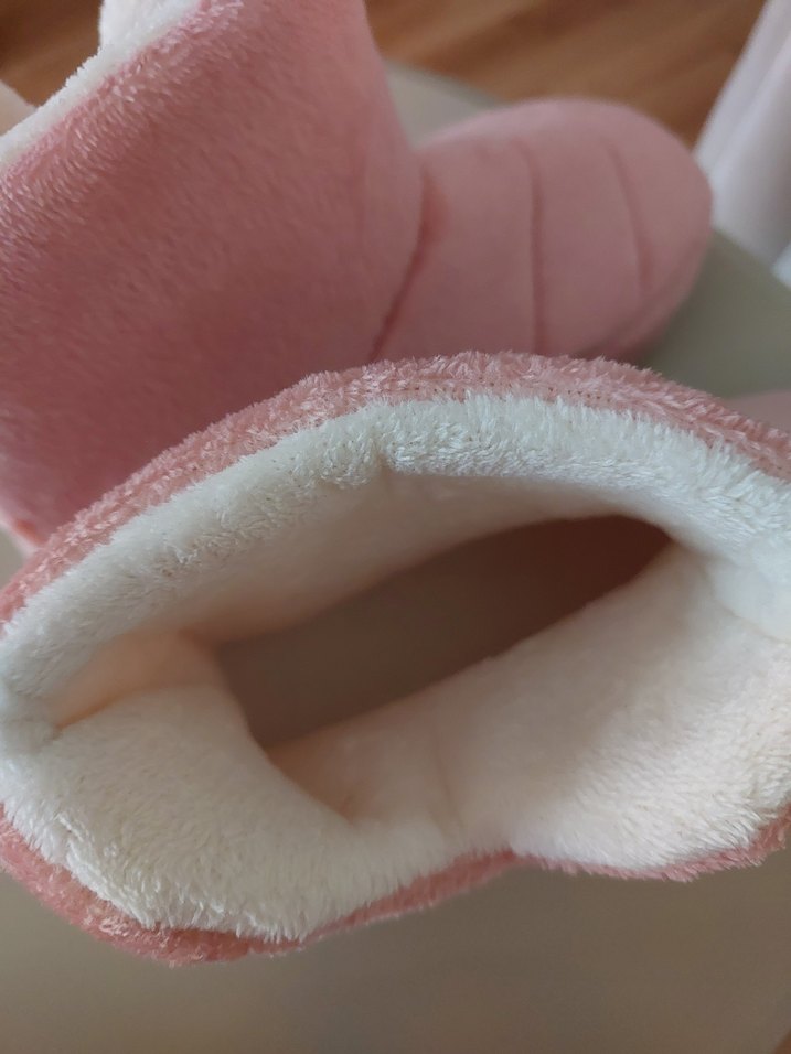 Kızlar için Pembe Sıcak Kürklü Ev Terliği - Görsel 5