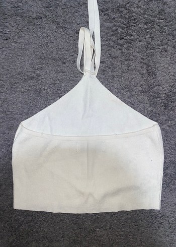 Krem boydan bağlamalı crop - Görsel 2