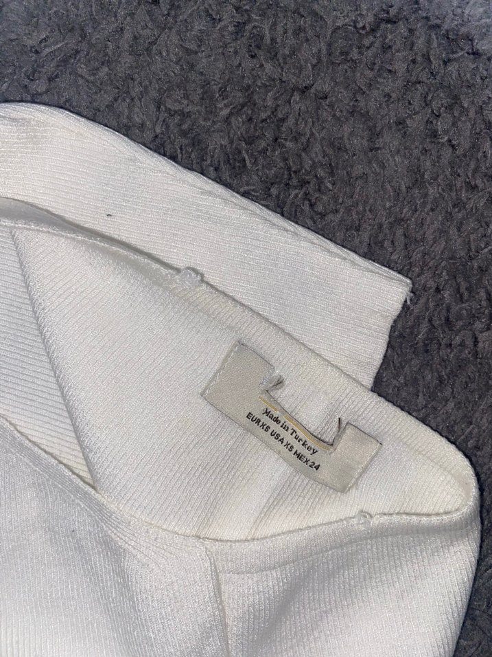 Krem boydan bağlamalı crop - Görsel 3