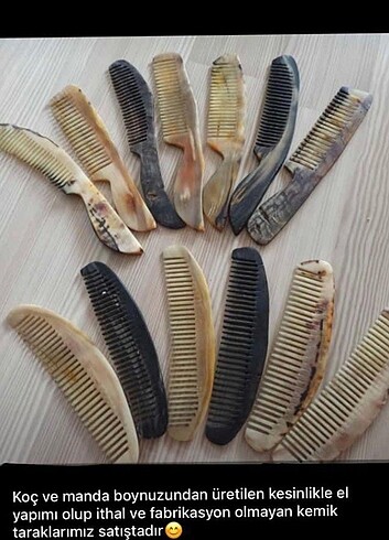 Tasarımcı Kemik tarak koç keratin tarak