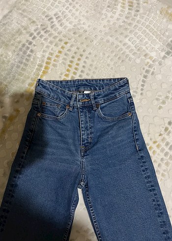 Kadın Mavi Denim Midi Boy Kot Pantolon - Görsel 2