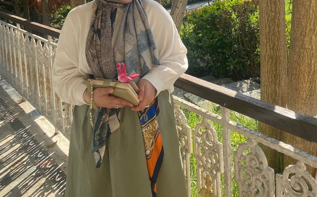 Kadın Haki Uzun Keten Pilili Etek - Görsel 5