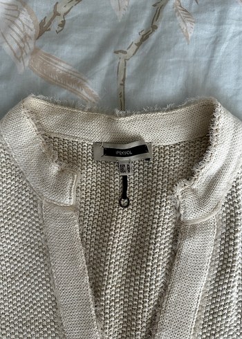 Gri Düğmeli Kadın Triko Hırka - Görsel 2