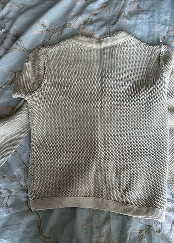 Gri Düğmeli Kadın Triko Hırka - Görsel 3