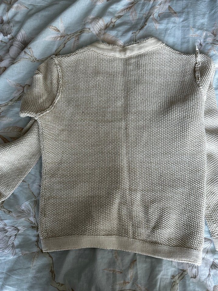 Gri Düğmeli Kadın Triko Hırka - Görsel 3