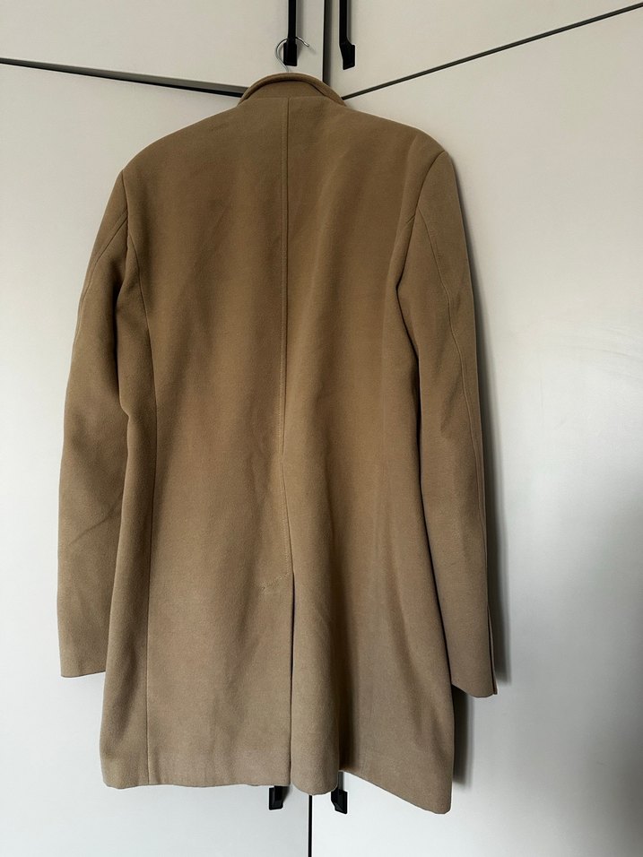 Bej Süet Erkek Midi Klasik Kesim Ceket - Görsel 4