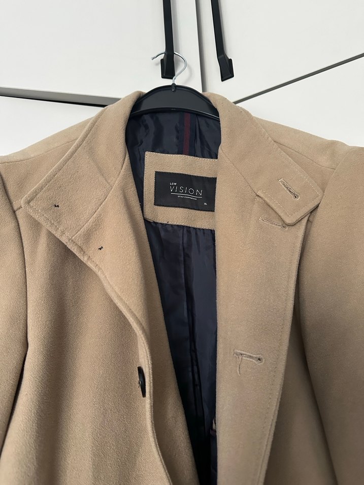 Bej Süet Erkek Midi Klasik Kesim Ceket - Görsel 2