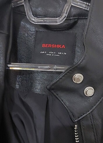 Bershka Bershka deri motorcu ceket