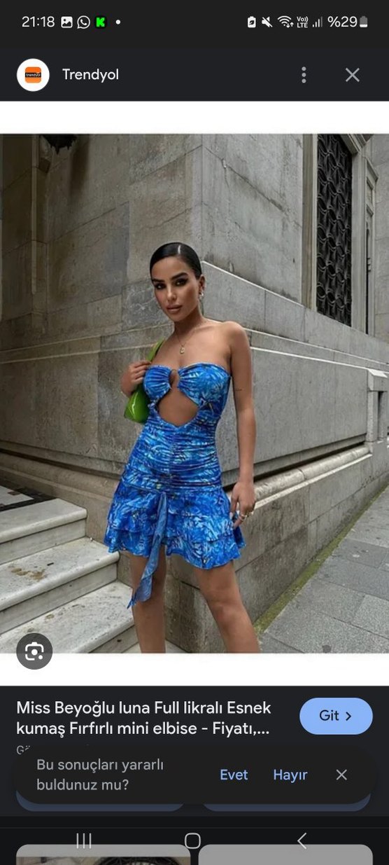 Mavi Batik Desenli Kadın Monokini - Görsel 2