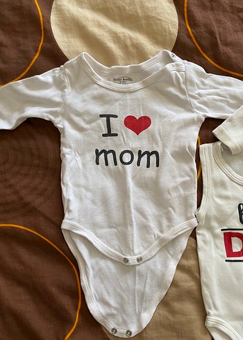 Uzun Kollu Pamuk Bebek Body - Baskılı, Düğmeli - Görsel 2