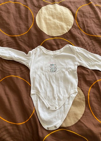 Beyaz Uzun Kollu Pamuklu Bebek Zıbını - Görsel 6