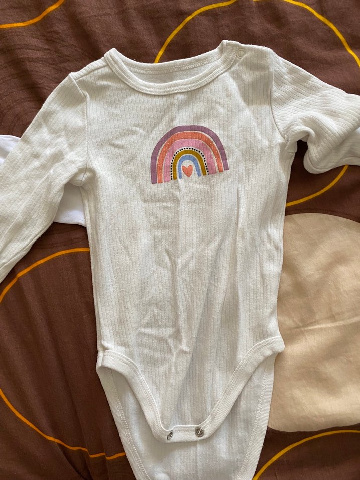 Beyaz Uzun Kollu Pamuklu Bebek Zıbını - Görsel 3