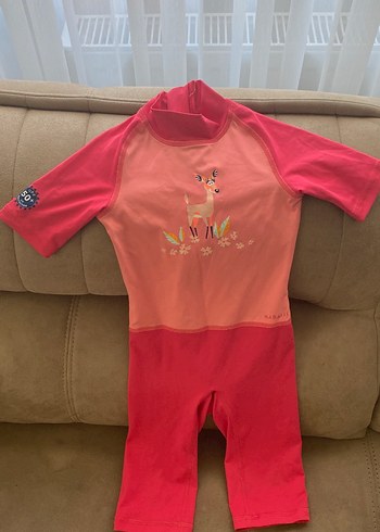 Kısa Kollu, Nabaiji Baskılı Pembe Mayo