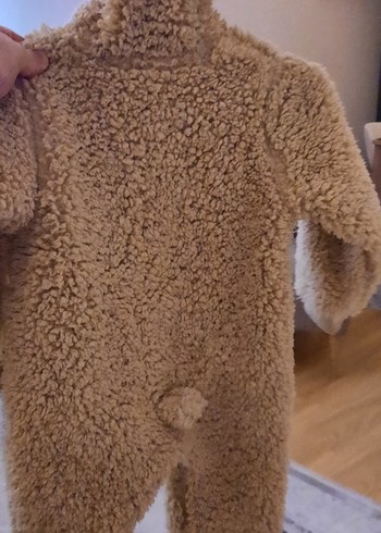 Kürklü Kapüşonlu Bebek Tulum - Görsel 4