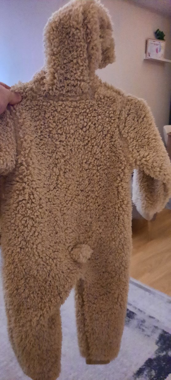 Kürklü Kapüşonlu Bebek Tulum - Görsel 4