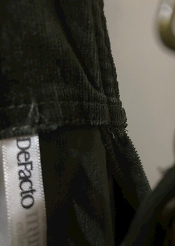 Kemerli Siyah Denim Midi Salopet - Görsel 4