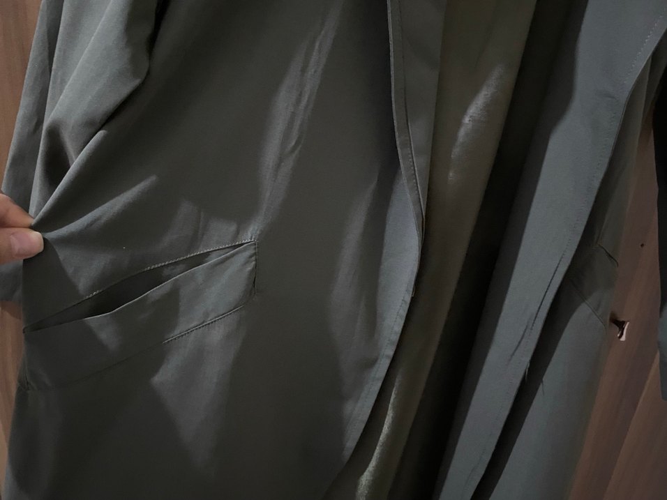 Haki Uzun Kadın Trençkot - Görsel 5