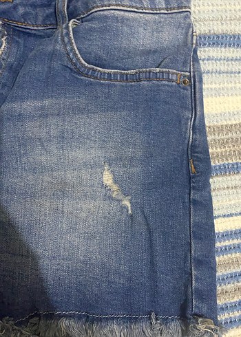 Düğmeli Kadın Mini Denim Şort - Görsel 5