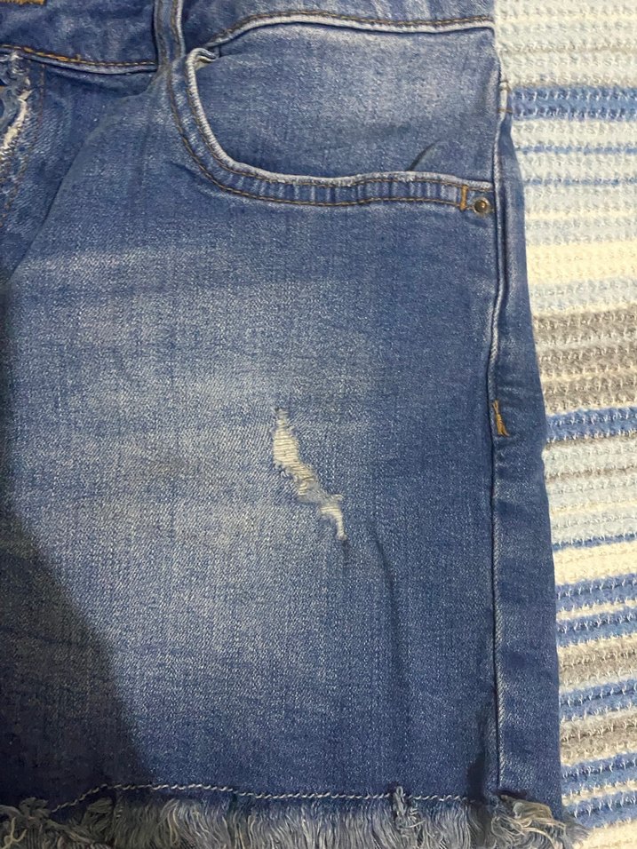 Düğmeli Kadın Mini Denim Şort - Görsel 5