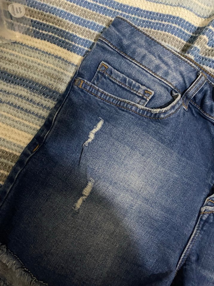 Düğmeli Kadın Mini Denim Şort - Görsel 4