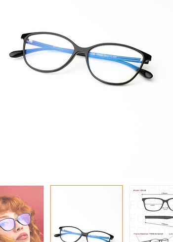 Parlak Siyah Retro Kadın Gözlüğü - Görsel 6