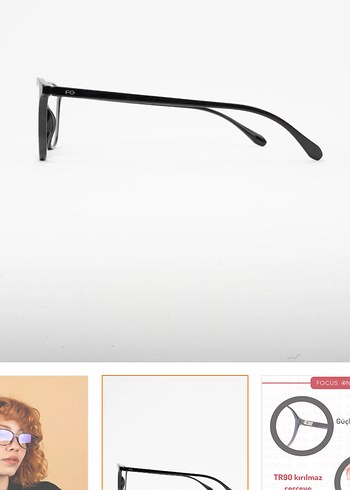 Parlak Siyah Retro Kadın Gözlüğü - Görsel 5