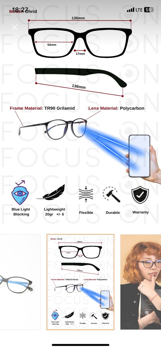 Parlak Siyah Retro Kadın Gözlüğü - Görsel 2