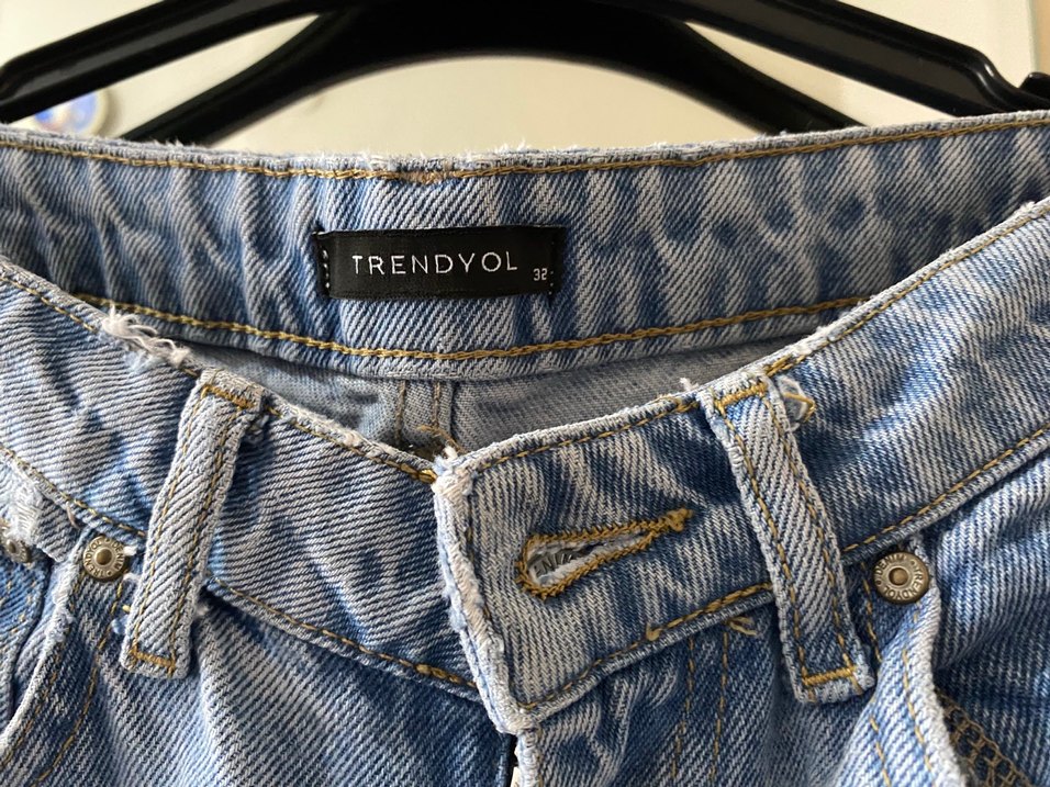 Bol Kesim Midi Kadın Kot Pantolon - Görsel 3