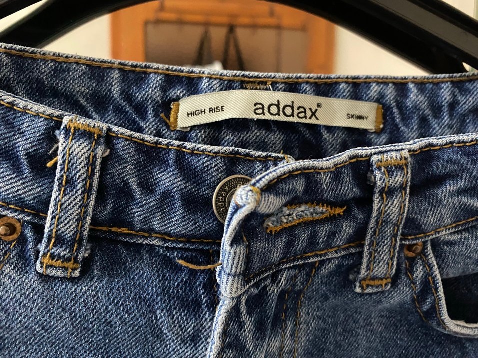 Bol Kesim Mavi Midi Kot Pantolon - Görsel 2