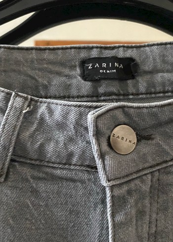 Gri Midi Boy Rahat Kesim Kadın Kot Pantolon - Görsel 3