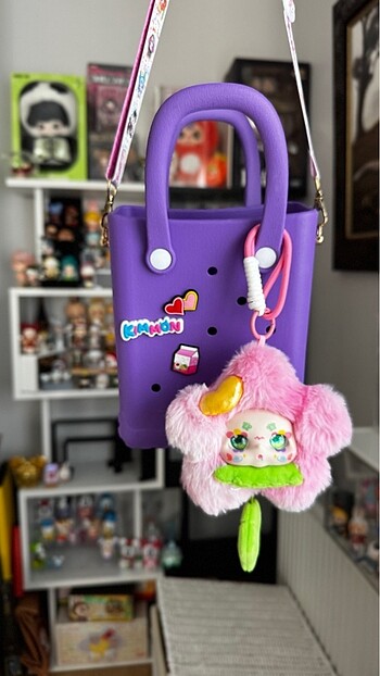 KIMMON Rubber Bag+Plush Pendant PURPLE