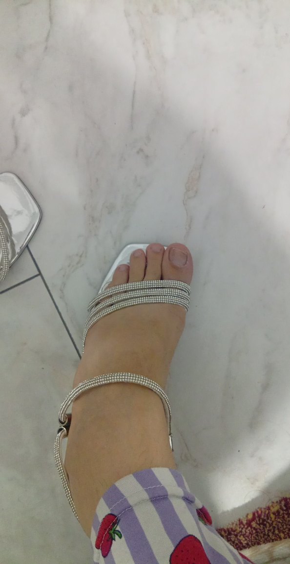 Beyaz Parlak Stiletto Topuklu Kadın Abiye Ayakkabı - Görsel 3