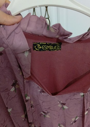 Mor Pilili Bohem Uzun Elbise - Görsel 2