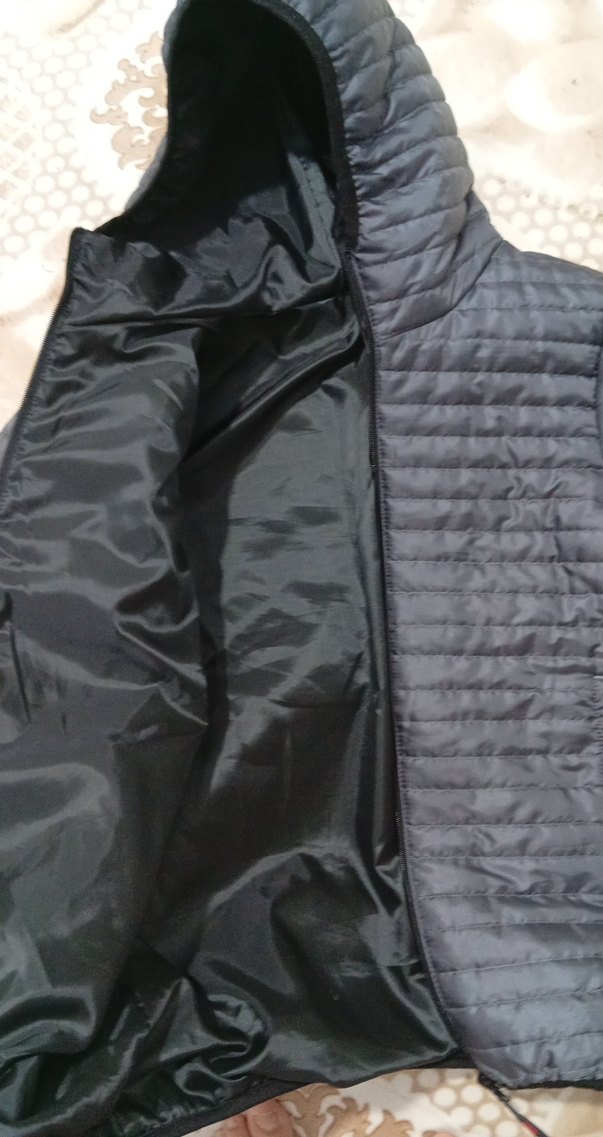 Gri Fermuarlı Erkek Kapüşonlu Mont - Görsel 3