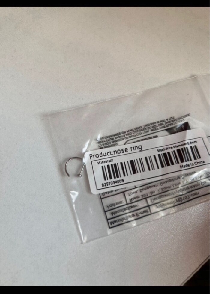 Fake hızma piercing Çelik paslanmaz - Görsel 2